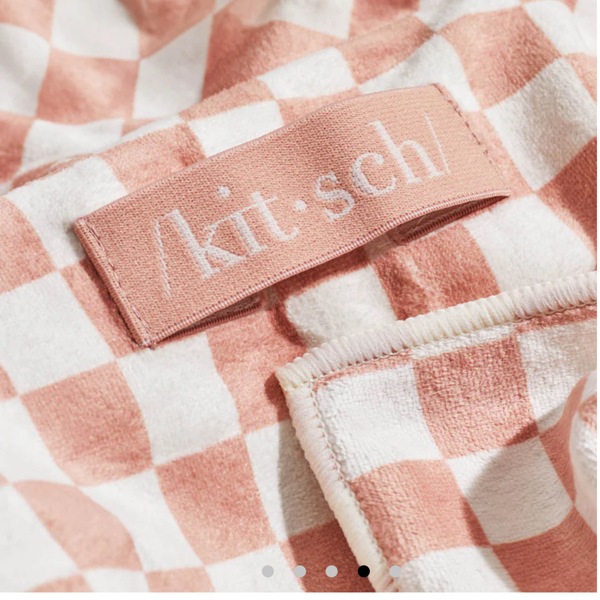 Kitsch: Terracotta Checker XL Hair Towel Wrap