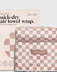 Kitsch: Terracotta Checker XL Hair Towel Wrap